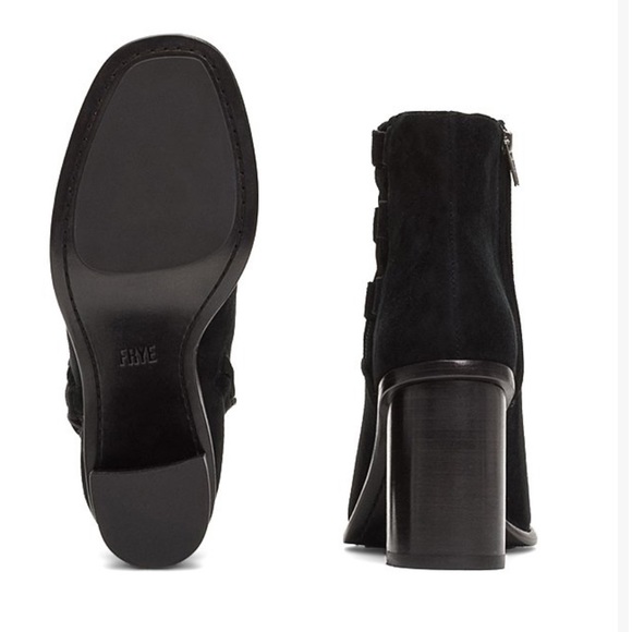 Frye Amy suede booties with side ghillie - Picture 4 of 4